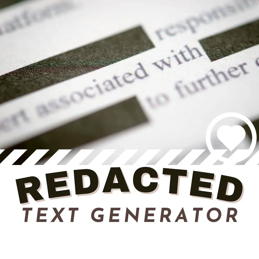 Redacted Text Generator